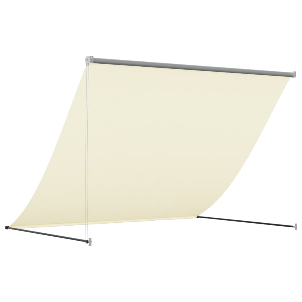 Toldo retrátil 250x150 cm tecido e aço cor creme