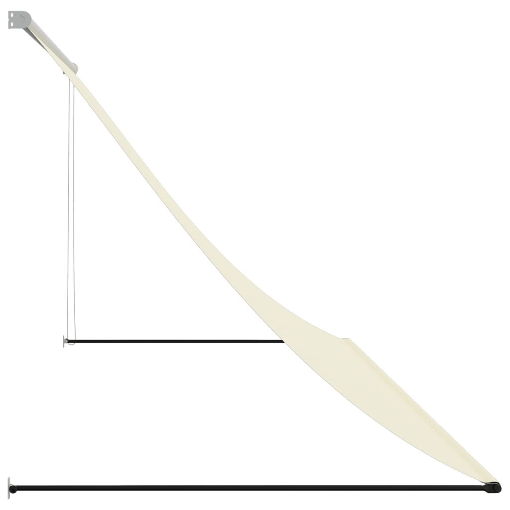 Toldo retrátil 300x150 cm tecido e aço cor creme