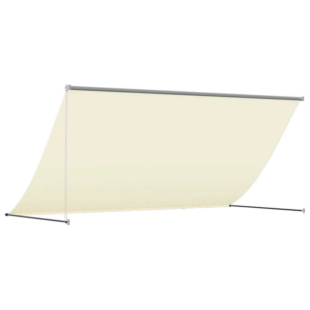 Toldo retrátil 300x150 cm tecido e aço cor creme