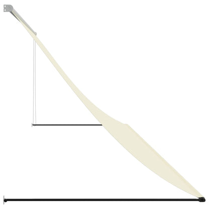 Toldo retrátil 350x150 cm tecido e aço cor creme