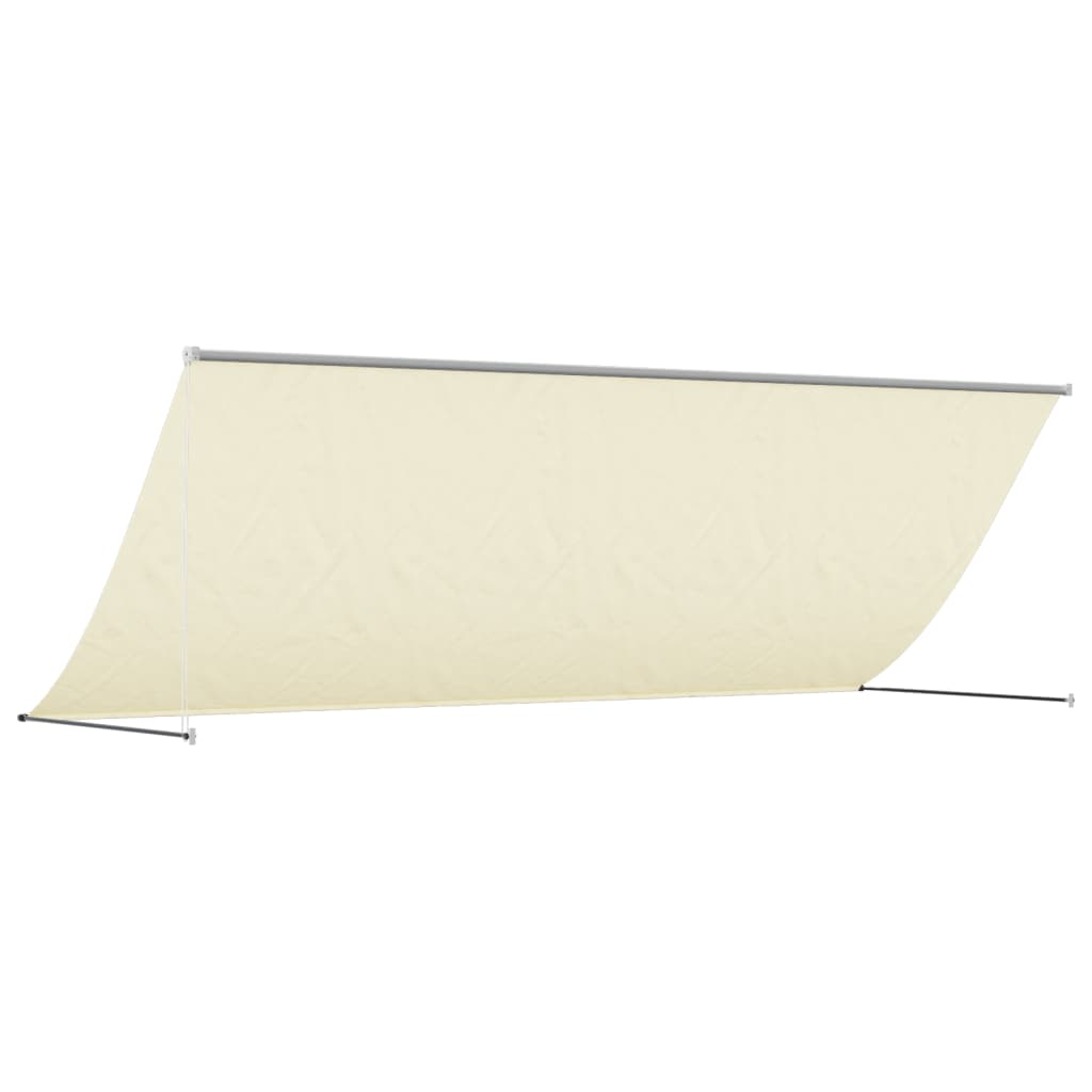 Toldo retrátil 350x150 cm tecido e aço cor creme