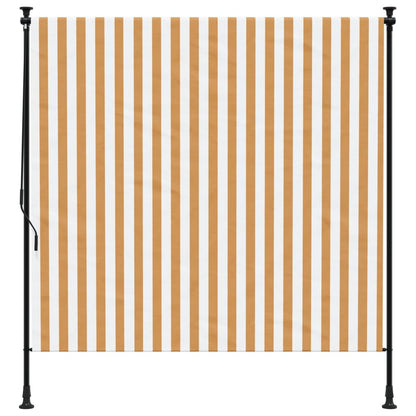 Estore de rolo exterior 150x270 cm tecido/aço laranja e branco