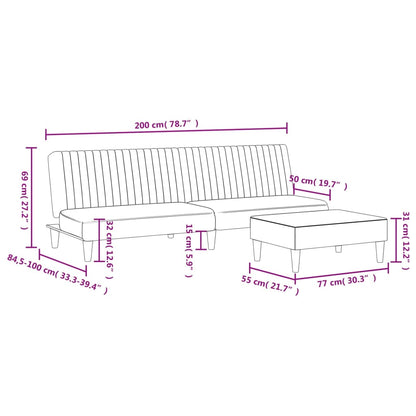 2 pcs conjunto de sofás couro artificial cinzento