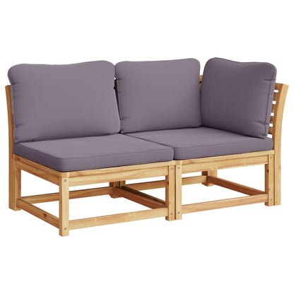 5 pcs conjunto lounge de jardim c/ almofadões acácia maciça