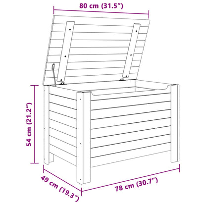 Caixa de arrumação com tampa RANA 80x49x54 cm pinho maciço