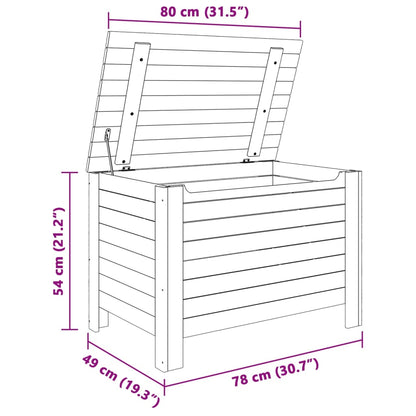 Caixa de arrumação c/ tampa RANA 80x49x54cm pinho maciço branco