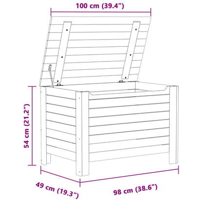 Caixa arrumação c/ tampa RANA 100x49x54 cm pinho maciço branco