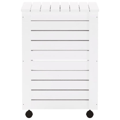 Cesto de roupa com rodas RANA 45x45x64 cm pinho maciço branco