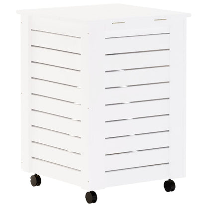 Cesto de roupa com rodas RANA 45x45x64 cm pinho maciço branco