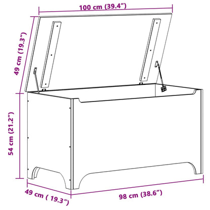 Caixa de arrumação com tampa RANA 100x49x54 cm pinho maciço