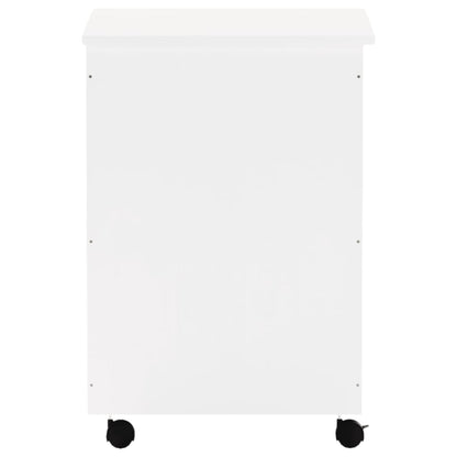 Cesto de roupa com rodas RANA 45x45x64 cm pinho maciço branco