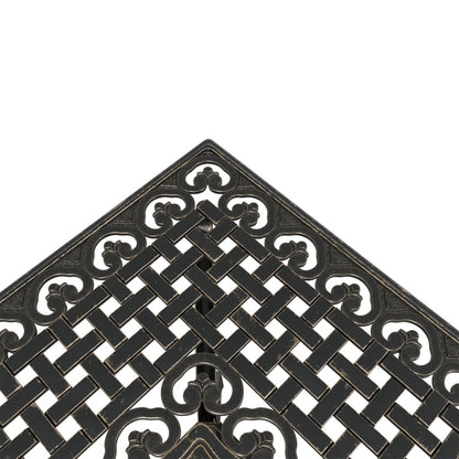 5 pcs conjunto de jantar para jardim alumínio fundido bronze