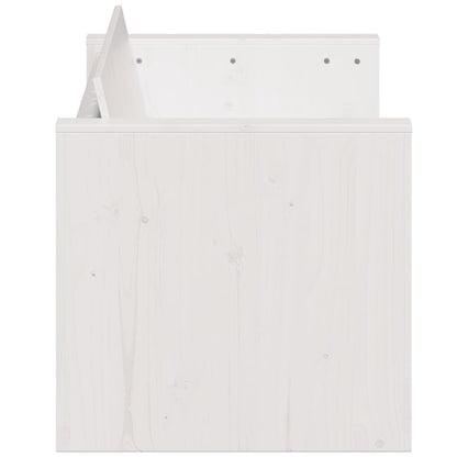 Sofá de 3 lugares para jardim 189x60x62 cm pinho maciço branco