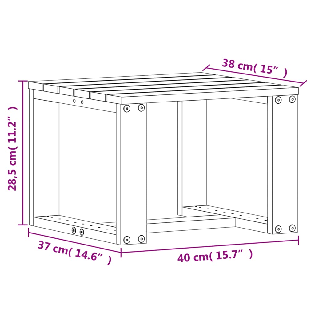 3 pcs conjunto lounge de jardim madeira de pinho maciça