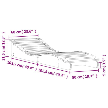 Espreguiçadeiras 2 pcs 205x60x31,5 cm pinho maciço branco