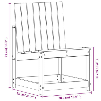 Cadeira de jardim 50,5x55x77 cm pinho maciço branco