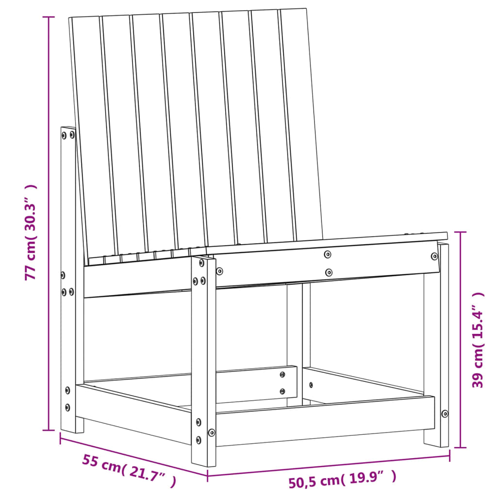 3 pcs conjunto lounge de jardim madeira de pinho maciça branco