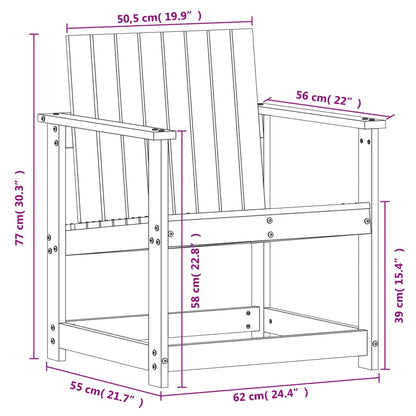 3 pcs conjunto lounge de jardim madeira de pinho maciça