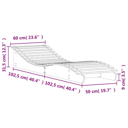 Espreguiçadeiras 2 pcs 205x60x31,5 cm pinho maciço castanho-mel