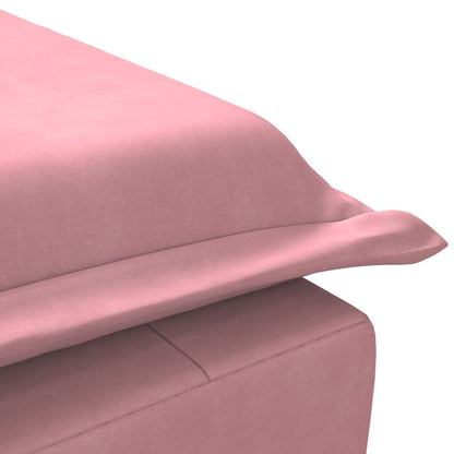 Chaise lounge de massagem com rolo veludo rosa