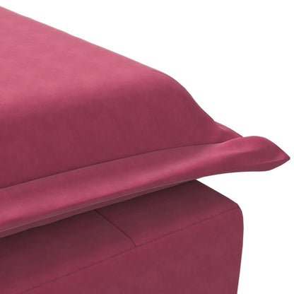 Chaise lounge de massagem com rolo veludo vermelho tinto