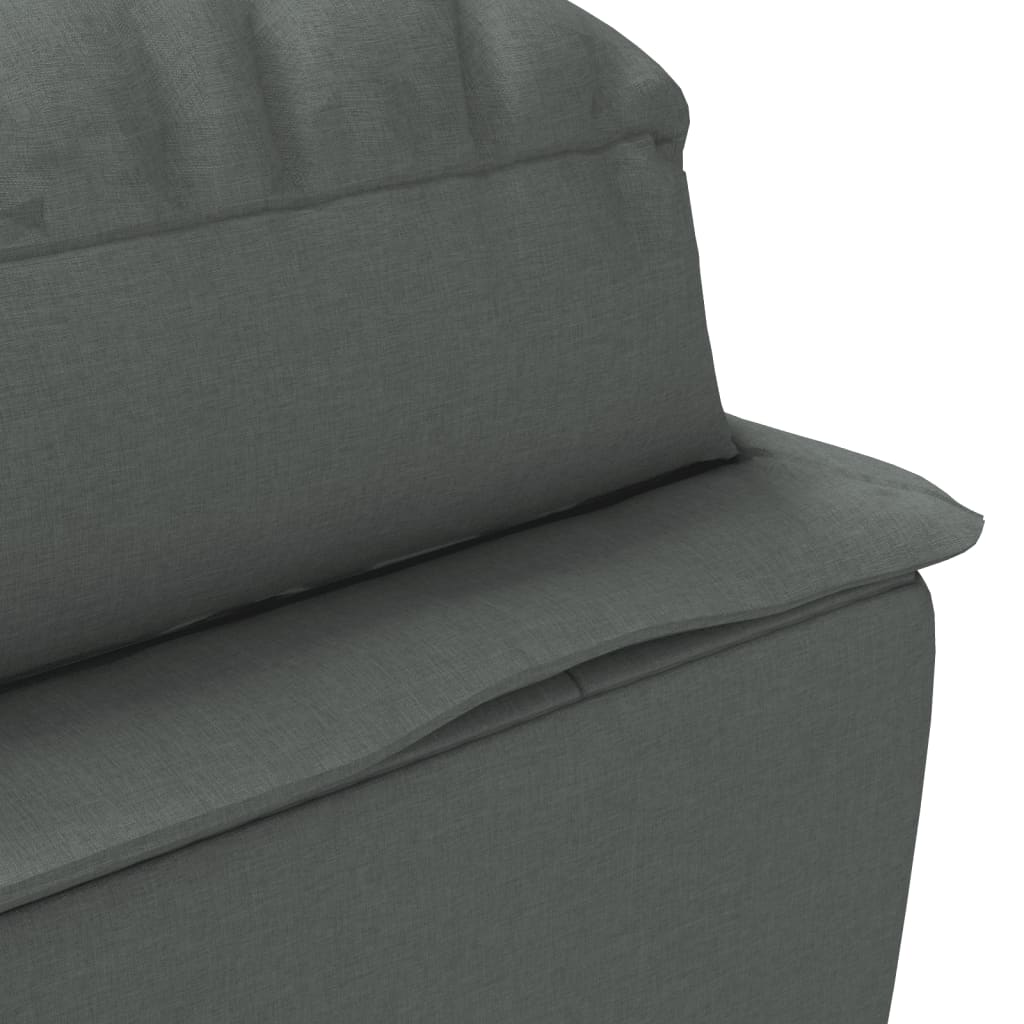 Chaise lounge com almofadões tecido cinzento-escuro