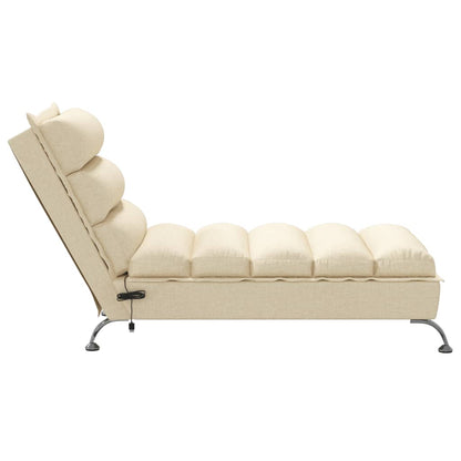 Chaise lounge de massagem com almofadões tecido creme