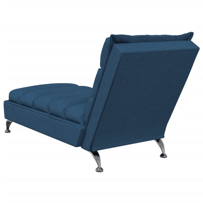 Chaise lounge de massagem com almofadões tecido azul