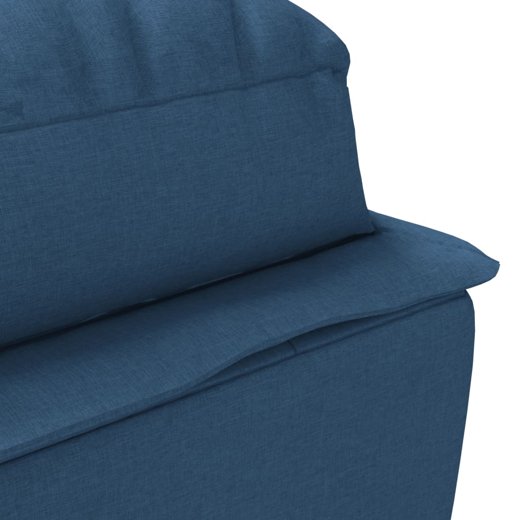 Chaise lounge de massagem com almofadões tecido azul