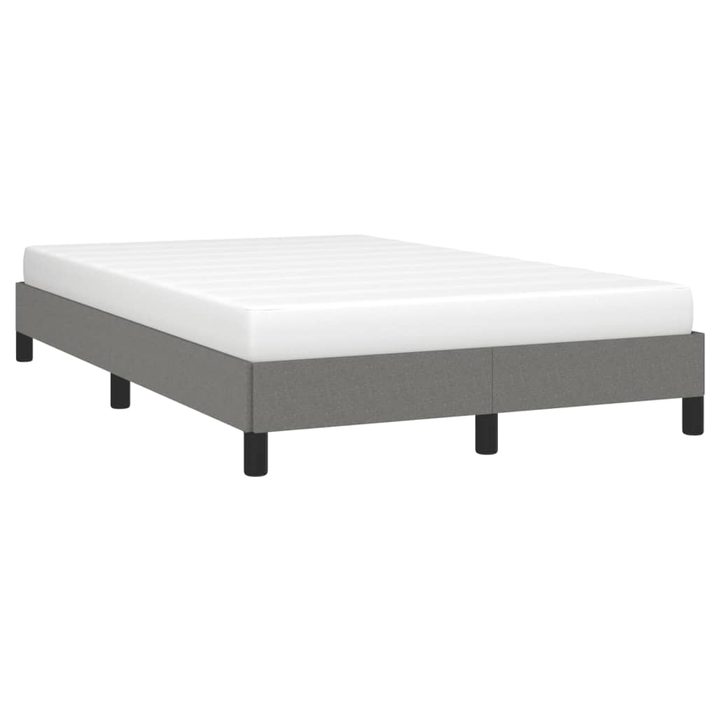 Estrutura de cama 120x190 cm tecido cinzento-escuro