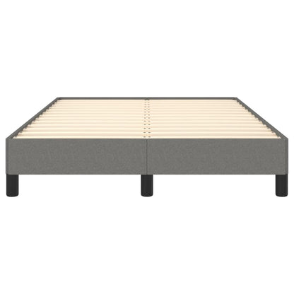 Estrutura de cama 120x190 cm tecido cinzento-escuro