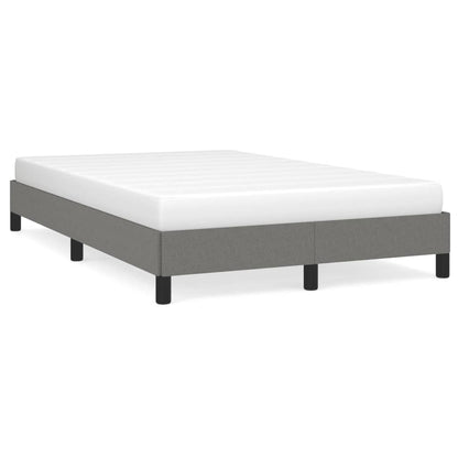 Estrutura de cama 120x190 cm tecido cinzento-escuro