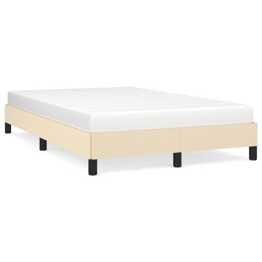 Estrutura de cama 120x190 cm tecido cor creme