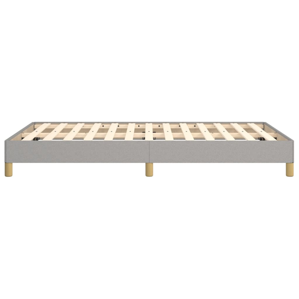 Estrutura de cama 120x190 cm tecido cinzento-claro