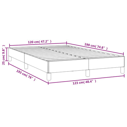 Estrutura de cama 120x190 cm tecido cinzento-claro