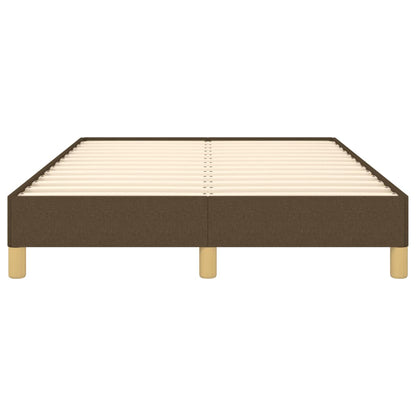 Estrutura de cama 120x190 cm tecido castanho-escuro