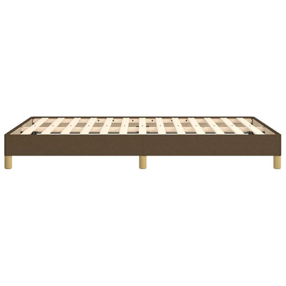 Estrutura de cama 120x190 cm tecido castanho-escuro