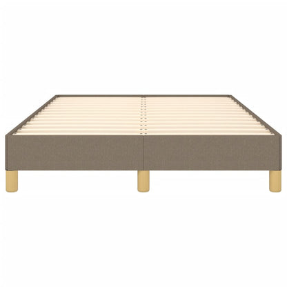 Estrutura de cama 120x190 cm tecido cinzento-acastanhado