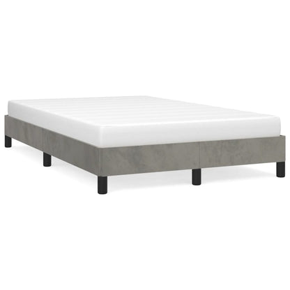 Estrutura de cama 120x190 cm veludo cinzento-claro