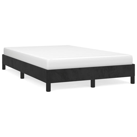 Estrutura de cama 120x190 cm veludo preto