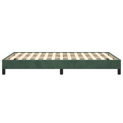 Estrutura de cama 120x190 cm veludo verde-escuro