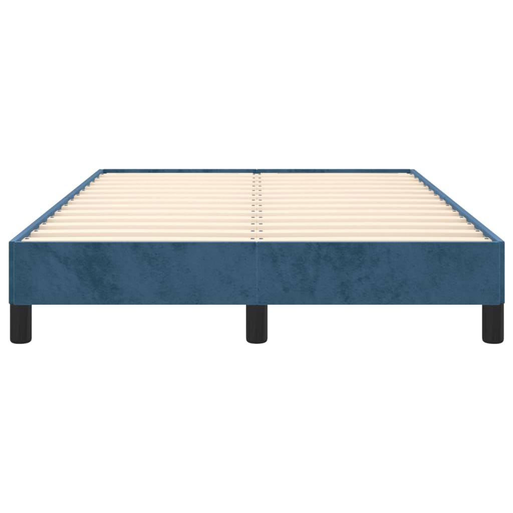 Estrutura de cama 120x190 cm veludo azul-escuro