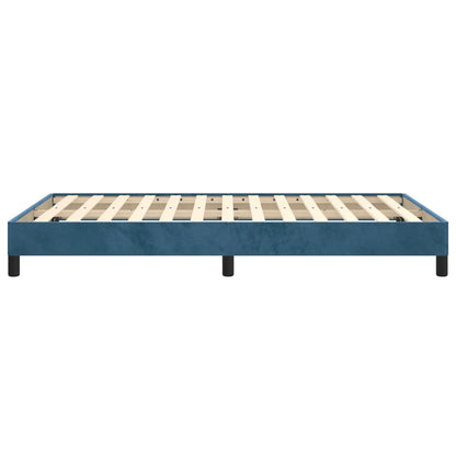 Estrutura de cama 120x190 cm veludo azul-escuro