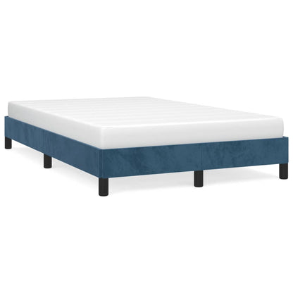 Estrutura de cama 120x190 cm veludo azul-escuro