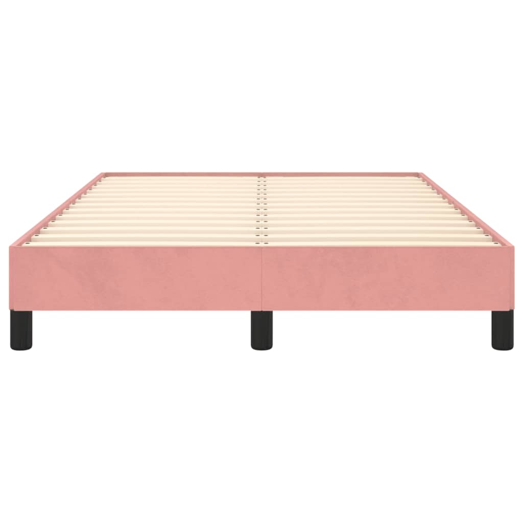 Estrutura de cama 120x190 cm veludo rosa