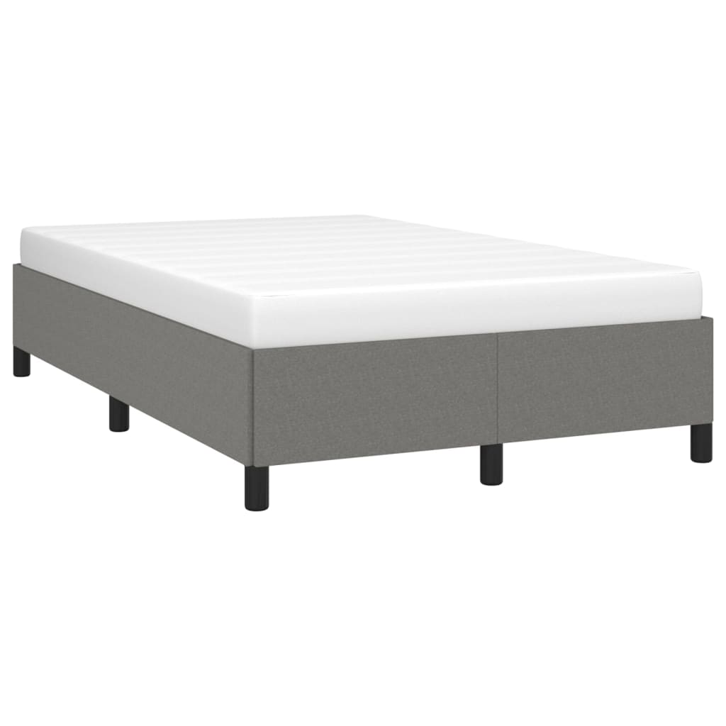 Estrutura de cama 120x190 cm tecido cinzento-escuro