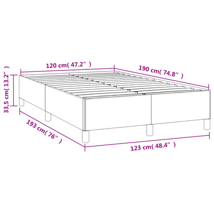 Estrutura de cama 120x190 cm tecido cinzento-acastanhado