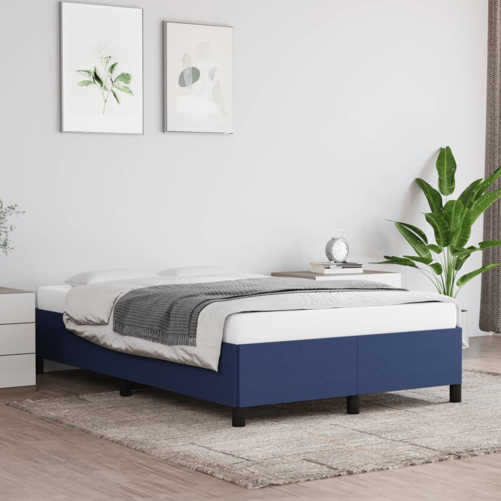 Estrutura de cama 120x190 cm tecido azul