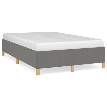 Estrutura de cama 120x190 cm tecido cinzento-escuro