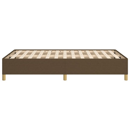 Estrutura de cama 120x190 cm tecido castanho-escuro